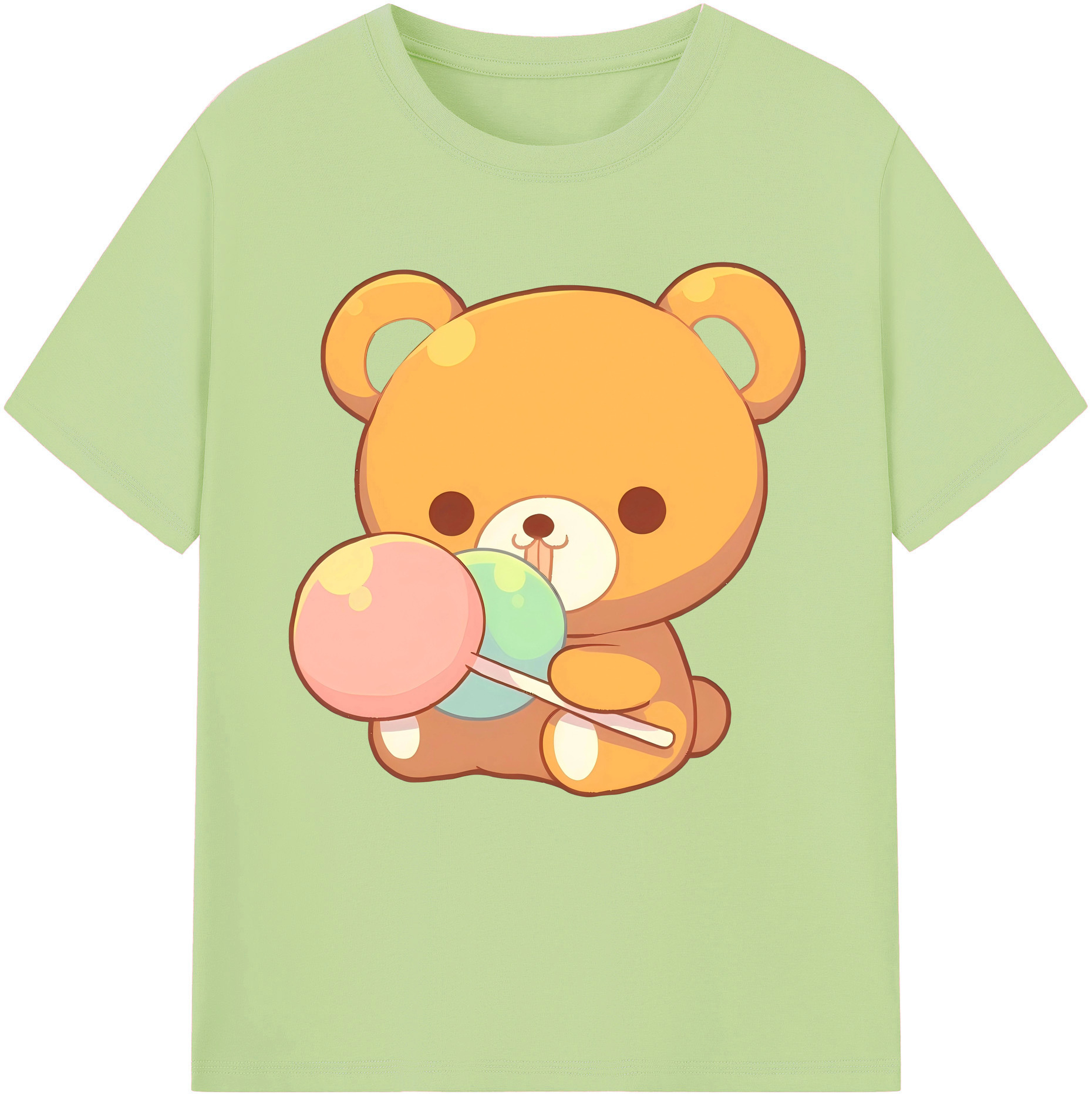 （画像用） リラックマ リラックマ キイロイトリ Rilakkuma Korilakkuma Kiiroitori 綿100％半袖Tシャツ（フロントプリント）